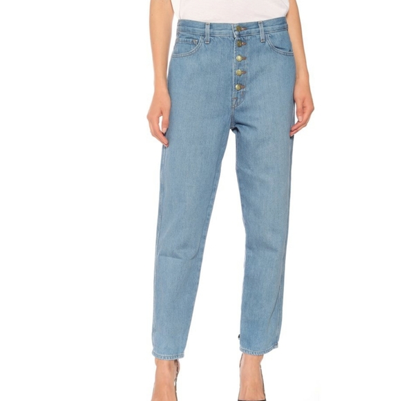 J Brand Heather Cropped Hi Rise Straight Leg Jeans - Picture 3 of 4